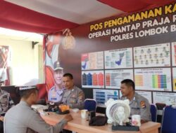 Polisi Patroli Siang di Bawaslu dan KPU Lombok Barat Jelang Pilkada 2024