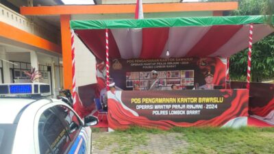 Patroli Satlantas Lombok Barat Jelang Pemilu 2024, Antisipasi Keamanan di Kantor Bawaslu dan KPU