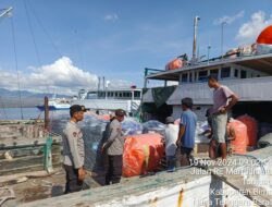 Polsek Kawasan Pelabuhan Laut Bima Laksanakan Patroli Rutin di Dermaga Pelabuhan