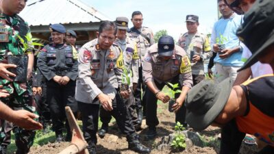 Polres dan Polsek Dompu Laksanakan Launching Ketahanan Pangan di Kabupaten Dompu