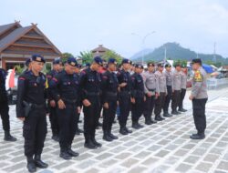 Polres Sumbawa Barat Lakukan Pengamanan Kampanye Akbar Paslon Bupati dan Wakil Bupati Sumbawa Barat