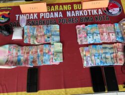 Good Job! Tim Kaisar Hitam Polres Bima Kota Sergap IRT Jual Narkoba, Sabu 96 Gram Lebih dan Uang Rp 42 Juta Diamankan