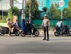 Sat Lantas Polres Bima Kota Gelar Rawan Pagi, Antisipasi Kemacetan dan Atur Lalu Lintas