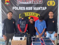 Dalam 1×24 Jam Tim Puma Polres Sumbawa Barat Berhasil Amankan 3 Pelaku pencurian elektronik