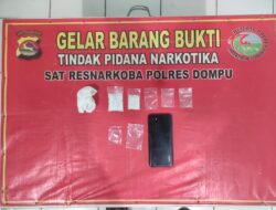 Satresnarkoba Polres Dompu Hentikan Distribusi Sabu dari Sumbawa, Pengedar Ditangkap