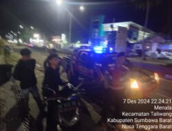 Patroli Dialogis Sat Samapta Polres Sumbawa Barat Ciptakan Situasi Aman Antisipasi Malam Minggu