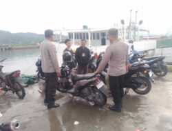 Polsek Kawasan Pelabuhan Laut Bima Gelar Patroli Rutin di Areal Dermaga