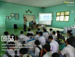 Polsek Lunyuk Sosialisasikan Bahaya Narkoba Di SMKN 1 Lunyuk