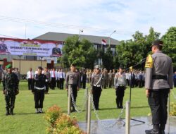 Polres Bima Kota Laksanakan Apel Gelar Pasukan Operasi Lilin Rinjani 2024 untuk Pengamanan Natal dan Tahun Baru