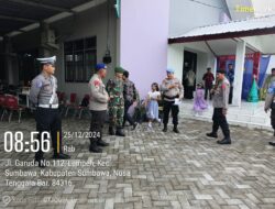 Polres Sumbawa Kerahkan Personel Amankan Ibadah Hari Raya Natal 2024