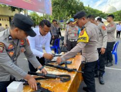 Bid Propam Polda NTB Laksanakan Pemeriksaan Penggunaan Senpi di Polres Loteng.