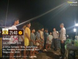 Polsek Plampang Gelar Patroli Bluelight, Ciptakan Rasa Aman dan Himbau Remaja Jauhi Kenakalan