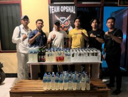 Tim Opsnal Polsek Sape Gagalkan Peredaran Ratusan Botol Miras Beragam Jenis