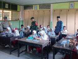 Polsek Gerung Kawal Pembagian Makan Bergizi Gratis di SDN 1 Dasan Tapen
