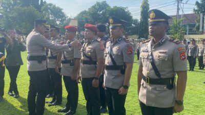 Kapolres Bima Kota Pimpin Serah Terima Jabatan Sejumlah Pejabat Utama Lingkup Polres Bima Kota