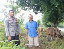 Bhabinkamtibmas Desa Adu Sambangi Warga, Dukung Program Ketahanan Pangan Nasional