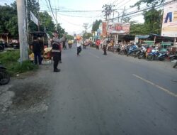 Sat lantas Polres Lombok Utara Laksanakan Strong Poin Ciptakan Kamseltibcar Lantas