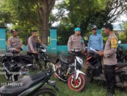 Meresahkan, Polsek Moyo Hulu Razia Kendaraan Knalpot Brong Di Sekolah