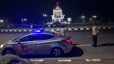 Polsek Kediri Intensifkan Patroli Malam ‘Blue Light’ Jalur Berpotensi Rawan di Lombok Barat