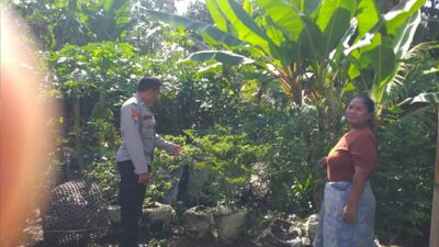 Bhabinkamtibmas Desa Jagaraga Sosialisasikan Program Ketahanan Pangan