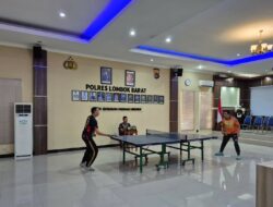 Semarak Final Tenis Meja Polres Lombok Barat HUT Bhayangkara ke-79