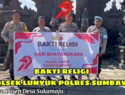 Polsek Lunyuk Gelar Bhakti Religi di Pura Puseh Sambut Hari Bhayangkara ke-79