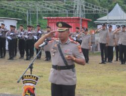Peringati Hari Bhayangkara ke-79, Kapolres Sumbawa Barat Pimpin Upacara Tabur Bunga di Laut