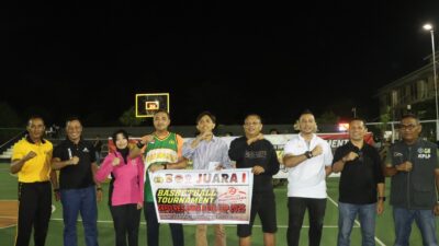 Tim Polres Dompu Juara Turnamen Basket Ball Kapolres Bima Kota Cup 2025, Taklukkan Dolpin di Final Menegangkan