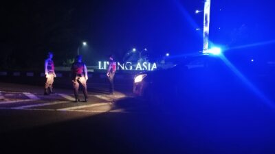 Patroli Blue Light Polres Lombok Barat Perkuat Keamanan di Bypass BIL II