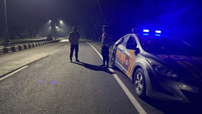 Polsek Kediri Intensifkan Patroli Blue Light di Jalur Rawan BIL Lombok Barat
