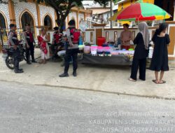 Unit Patroli Sat Samapta Polres Sumbawa Barat Imbau Warga Waspadai Karhutla dan Hoaks Saat Patroli Dialogis