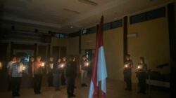 Upacara Malam Ikrar dan Renungan Intelijen Dikbangspes Dasar Intelijen Virtual T.A. 2025 di Polres Lombok Utara Berjalan Khidmat