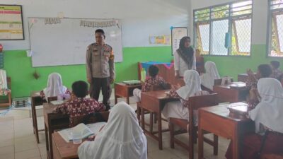 Bhabinkamtibmas Polres Bima Kota Pantau Kegiatan Makan Bergizi Gratis di Dua Sekolah Dasar