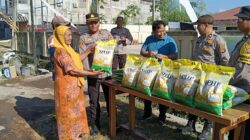 Polsek Dompu Gelar Gerakan Pangan Murah Polri, 100 Sak Beras Habis dalam Waktu Singkat