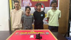 Empat Pelaku Pengedar Narkotika di Sumbawa Berhasil Diringkus Polisi, Amankan Hingga 90,5 Gram Sabu