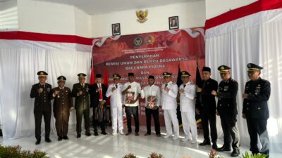 Waka Polres Bima Kota Hadiri Penyerahan Remisi Umum dan Remisi Dasawarsa bagi Narapidana Rutan Kelas IIB Raba