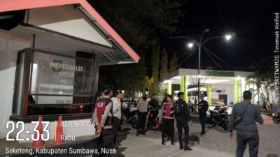 Polres Sumbawa Gelar Patroli Malam, Sasar Titik Rawan Kejahatan