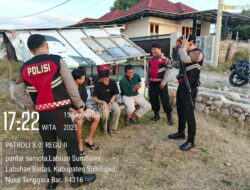 Polres Sumbawa Intensifkan Patroli KRYD di Pantai Samota, Beri Himbauan Kamtibmas pada Remaja