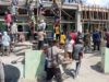 Personel Polsek Sape Gotong Royong Renovasi Masjid Bersama Warga