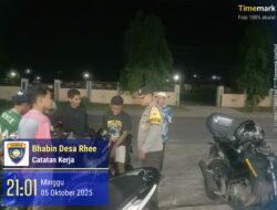 Polsek Rhee Gelar Patroli ‘Blue Light’, Antisipasi 3C, Miras, dan Premanisme