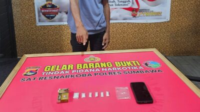 Sat Resnarkoba Polres Sumbawa Amankan 9,38 Gram Sabu di Kecamatan Alas Barat