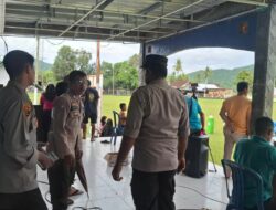 Polsek Taliwang Amankan Jalannya Turnamen Sepak Bola Kades Cup III di Desa Sermong