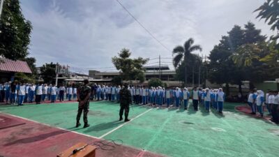 Wasbang dan PBB Babinsa Bangun Karakter Pelajar Menyongsong Hari Guru