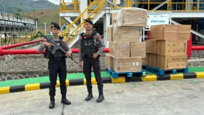 Unit Obvit Sat Samapta Polres Bima Kota Gelar Pengamanan dan Patroli di Area Objek Vital PLTMG Bonto Bima