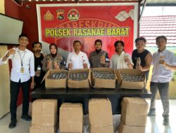 Team Opsnal Polsek Rasana’e Barat Amankan Ratusan Botol Miras Jelang Perayaan Natal 2025 dan Tahun Baru 2026