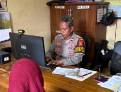 PERSONEL PAMAPTA III POLRES DOMPU TERIMA LAPORAN MASYARAKAT