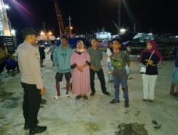 Polsek Kawasan Pelabuhan Laut Bima Laksanakan Pengamanan Kapal Pelni Km Binaiya