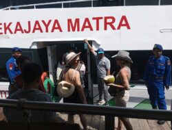 Polairud Polres Lobar Amankan Operasional Fast Ferry di Senggigi