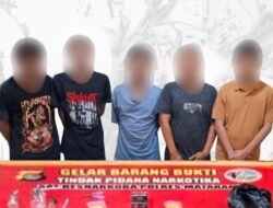 Tak Berkutik! Lima Pria Ditangkap Polresta Mataram Saat Asyik Transaksi Narkoba