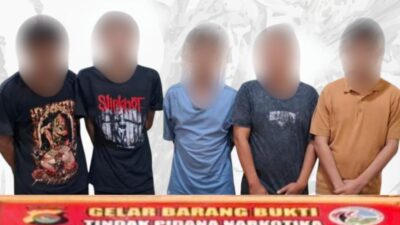 Tak Berkutik! Lima Pria Ditangkap Polresta Mataram Saat Asyik Transaksi Narkoba